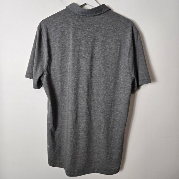Lululemon Men's Size M Evolution Short Sleeve Polo Shirt Heathered Gray - Picture 4 of 5